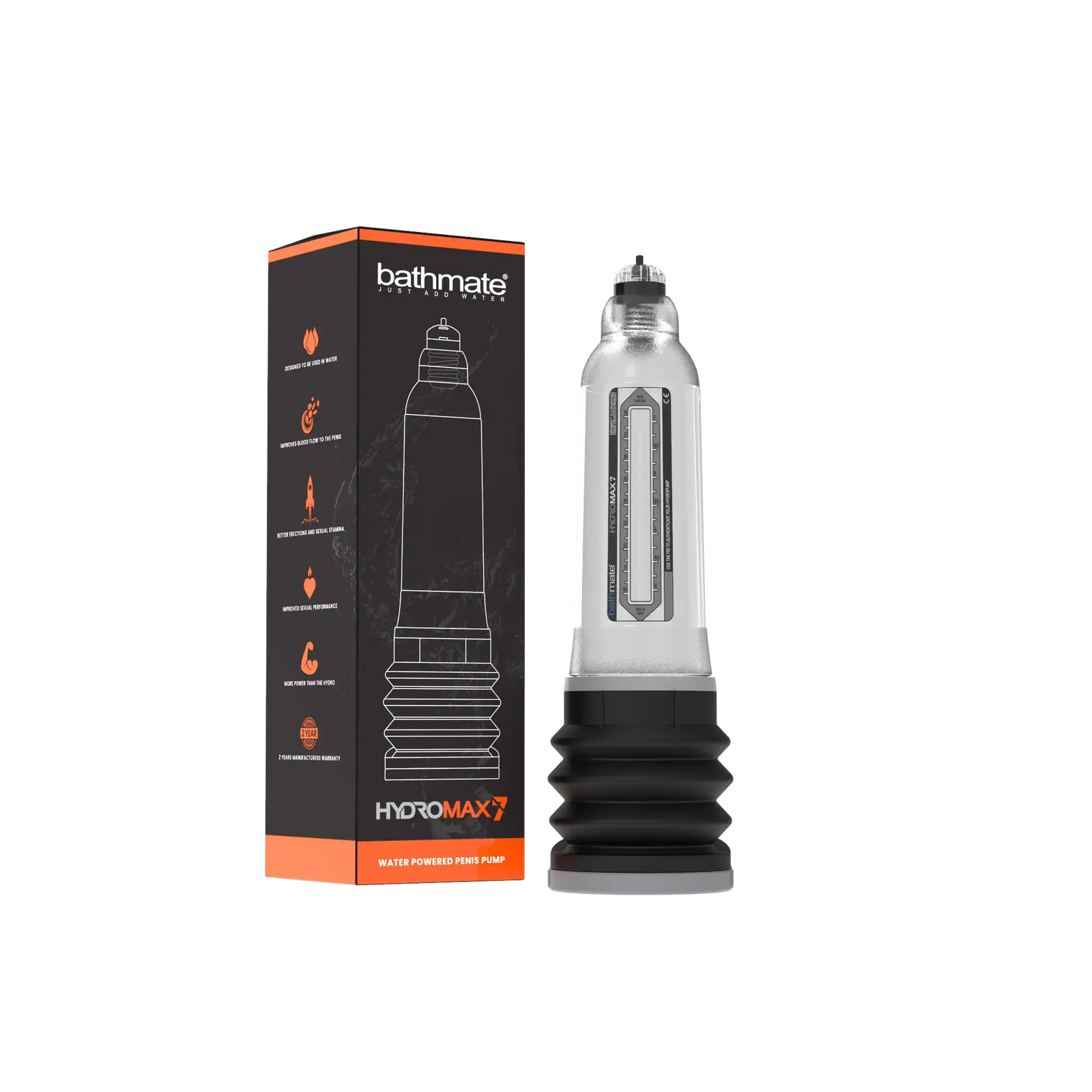 bathmate ではありません 水 ポンプ M サイズ 7インチ マニュアル付 Hydromax7 by Bathmate, Official Bathmate Penis Pump