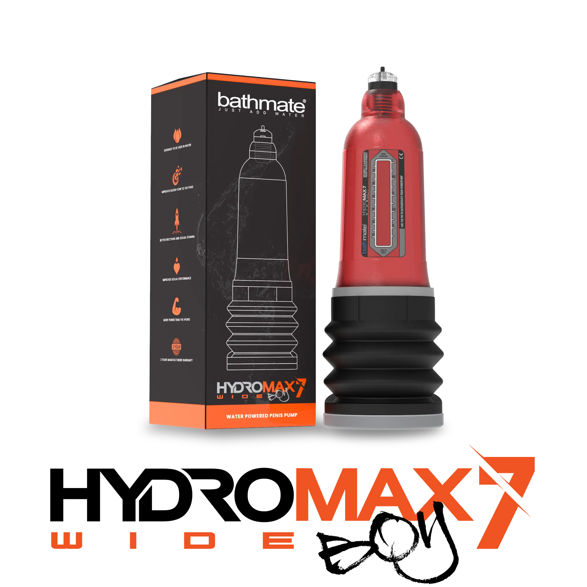 Hydromax7 Wideboy Bathmate Water Penis Pump